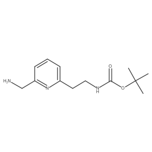 tert-butyl N-{2-[6-(aminomethyl)pyridin-2-yl]ethyl}carbamate结构式