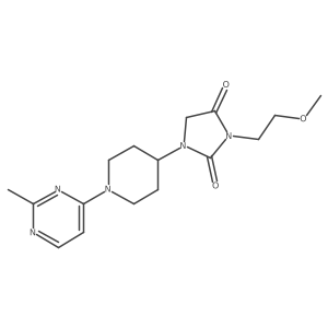 3-(2-Methoxyethyl)-1-[1-(2-methylpyrimidin-4-yl)piperidin-4-yl]imidazolidine-2,4-dione结构式