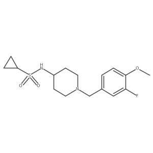 N-{1-[(3-fluoro-4-methoxyphenyl)methyl]piperidin-4-yl}cyclopropanesulfonamide Structure