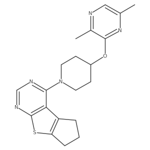 12-[4-(3,6-Dimethylpyrazin-2-yl)oxypiperidin-1-yl]-7-thia-9,11-diazatricyclo[6.4.0.02,6]dodeca-1(12),2(6),8,10-tetraene结构式