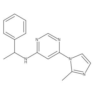 6-(2-methyl-1H-imidazol-1-yl)-N-(1-phenylethyl)pyrimidin-4-amine Structure