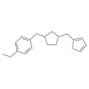5-Methoxy-2-({1-[(1,3-thiazol-5-yl)methyl]pyrrolidin-3-yl}oxy)pyrimidine结构式