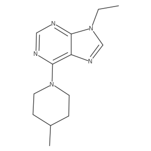 9-ethyl-6-(4-methylpiperidin-1-yl)-9H-purine结构式