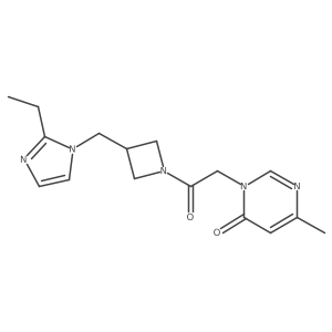 3-(2-{3-[(2-ethyl-1H-imidazol-1-yl)methyl]azetidin-1-yl}-2-oxoethyl)-6-methyl-3,4-dihydropyrimidin-4-one Structure