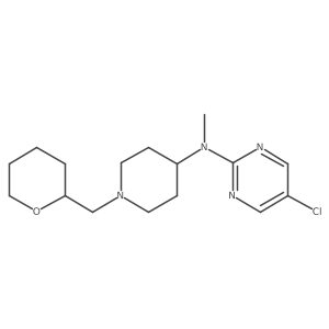 5-chloro-N-methyl-N-{1-[(oxan-2-yl)methyl]piperidin-4-yl}pyrimidin-2-amine Structure