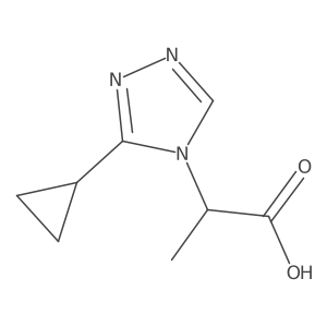 2-(3-cyclopropyl-4H-1,2,4-triazol-4-yl)propanoic acid结构式