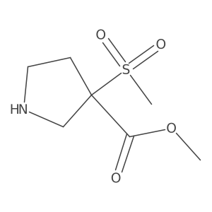 Methyl 3-methanesulfonylpyrrolidine-3-carboxylate Structure