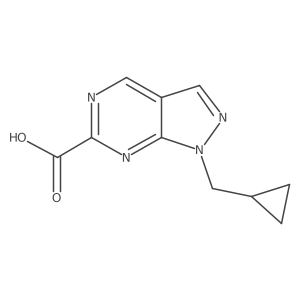 1-(Cyclopropylmethyl)pyrazolo[3,4-d]pyrimidine-6-carboxylic Acid Structure