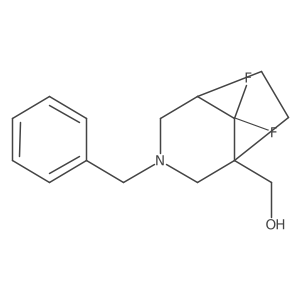 {3-Benzyl-8,8-difluoro-3-azabicyclo[3.2.1]octan-1-yl}methanol结构式