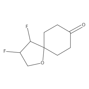 Rel-(3R,4R)-3,4-difluoro-1-oxaspiro[4.5]decan-8-one结构式