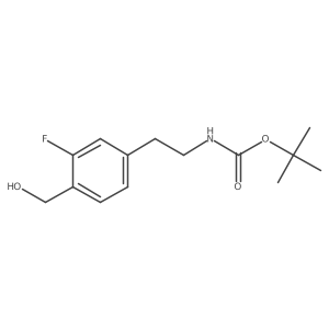 tert-butyl N-{2-[3-fluoro-4-(hydroxymethyl)phenyl]ethyl}carbamate结构式