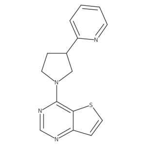 2-(1-{Thieno[3,2-d]pyrimidin-4-yl}pyrrolidin-3-yl)pyridine Structure