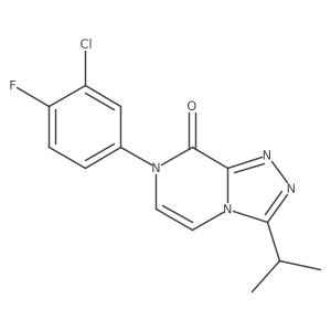 7-(3-chloro-4-fluorophenyl)-3-(propan-2-yl)-7H,8H-[1,2,4]triazolo[4,3-a]pyrazin-8-one Structure