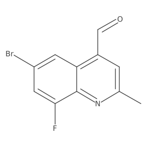 6-Bromo-8-fluoro-2-methylquinoline-4-carbaldehyde结构式
