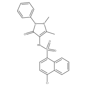 4-chloro-N-(1,5-dimethyl-3-oxo-2-phenyl-2,3-dihydro-1H-pyrazol-4-yl)naphthalene-1-sulfonamide结构式