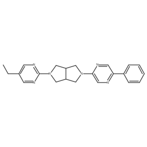 2-[5-(5-Ethylpyrimidin-2-yl)-octahydropyrrolo[3,4-c]pyrrol-2-yl]-5-phenylpyrazine结构式