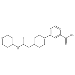 4-(4-{[(Oxan-4-yl)carbamoyl]methyl}piperidin-1-yl)pyridine-2-carboxamide Structure