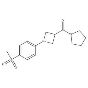 1-[1-(4-Methanesulfonylphenyl)azetidine-3-carbonyl]pyrrolidine结构式