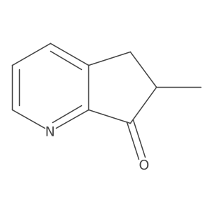 6-Methyl-5,6-dihydrocyclopenta[b]pyridin-7-one结构式