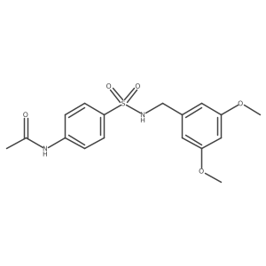N-{4-[(3,5-dimethoxybenzyl)sulfamoyl]phenyl}acetamide结构式