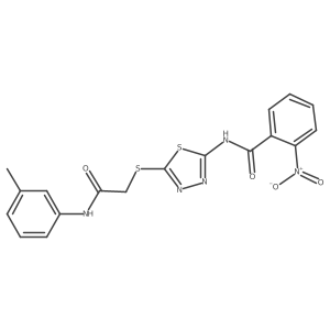 2-nitro-N-(5-((2-oxo-2-(m-tolylamino)ethyl)thio)-1,3,4-thiadiazol-2-yl)benzamide Structure