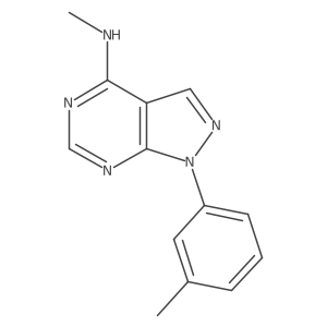 N-Methyl-1-(3-methylphenyl)-1H-pyrazolo[3,4-d]pyrimidin-4-amine Structure