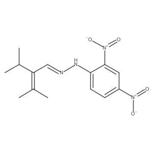 3-Methyl-2-(1-methylethyl)-2-butenal 2-(2,4-dinitrophenyl)hydrazone结构式
