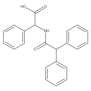2-(2,2-Diphenylacetamido)-2-phenylacetic acid Structure