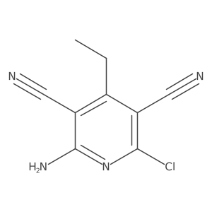 2-Amino-6-chlor-4-ethyl-pyridin-3,5-dicarbonitril Structure