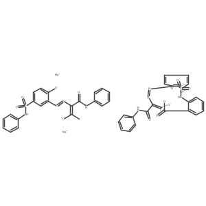 Cobalt(3+) sodium 2-(((3-((1-anilino-1,3-dioxobutan-2-id-2-yl)diazenyl)-4-oxidophenyl)sulfonyl)amino)benzoate 2-((1-anilino-1,3-dioxobutan-2-id-2-yl)diazenyl)-4-(phenylsulfamoyl)phenolate (1:2:1:1) Structure