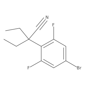 2-(4-Bromo-2,6-difluorophenyl)-2-ethylbutanenitrile Structure