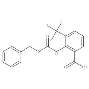 2-(Phenylmethoxycarbonylamino)-3-(trifluoromethyl)benzoic acid结构式