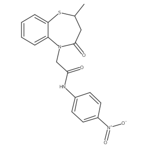 2-(2-methyl-4-oxo-2,3,4,5-tetrahydro-1,5-benzothiazepin-5-yl)-N-(4-nitrophenyl)acetamide Structure