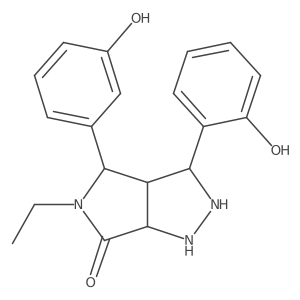 5-Ethyl-3-(2-hydroxyphenyl)-4-(3-hydroxyphenyl)-1,2,3,3a,4,6a-hexahydropyrrolo[3,4-c]pyrazol-6-one Structure
