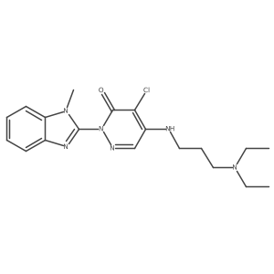 4-chloro-5-{[3-(diethylamino)propyl]amino}-2-(1-methyl-1H-benzimidazol-2-yl)pyridazin-3(2H)-one Structure