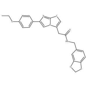 N-(benzo[d][1,3]dioxol-5-ylmethyl)-2-(6-(4-ethoxyphenyl)imidazo[2,1-b]thiazol-3-yl)acetamide Structure