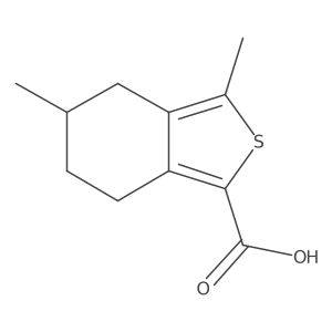 3,5-Dimethyl-4,5,6,7-tetrahydro-benzo[c]thiophene-1-carboxylic acid结构式