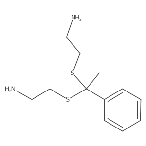 2,2'-((alpha-Methylbenzylidene)dithio)bis(ethylamine)结构式