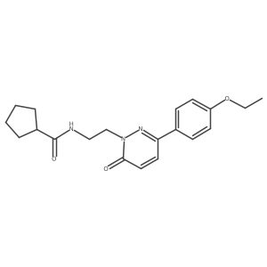 N-(2-(3-(4-ethoxyphenyl)-6-oxopyridazin-1(6H)-yl)ethyl)cyclopentanecarboxamide结构式