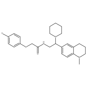 2-(4-fluorophenoxy)-N-(2-(1-methyl-1,2,3,4-tetrahydroquinolin-6-yl)-2-(piperidin-1-yl)ethyl)acetamide结构式