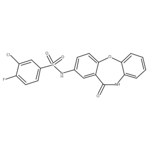 3-chloro-4-fluoro-N-(11-oxo-10,11-dihydrodibenzo[b,f][1,4]oxazepin-2-yl)benzenesulfonamide Structure