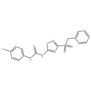 1-(4-Chlorophenyl)-3-(3-phenylmethanesulfonyl-1,2,4-thiadiazol-5-yl)urea Structure
