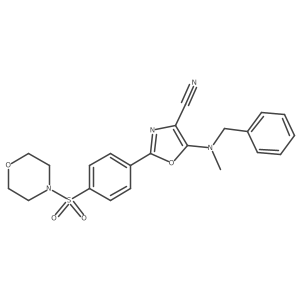 5-[Benzyl(methyl)amino]-2-[4-(morpholin-4-ylsulfonyl)phenyl]-1,3-oxazole-4-carbonitrile Structure