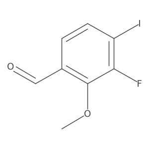 3-Fluoro-4-iodo-2-methoxybenzaldehyde结构式