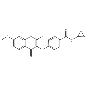 N-cyclopropyl-4-((7-methoxy-2-methyl-4-oxo-4H-chromen-3-yl)oxy)benzamide Structure