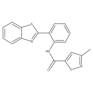 N-(2-(benzo[d]thiazol-2-yl)phenyl)-3-methylisoxazole-5-carboxamide结构式