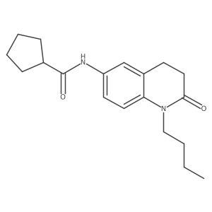 N-(1-butyl-2-oxo-1,2,3,4-tetrahydroquinolin-6-yl)cyclopentanecarboxamide结构式