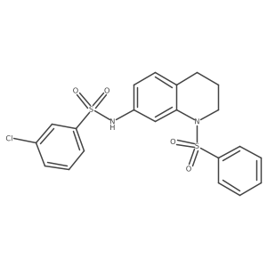3-chloro-N-(1-(phenylsulfonyl)-1,2,3,4-tetrahydroquinolin-7-yl)benzenesulfonamide Structure
