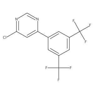 4-(3,5-Bis(trifluoromethyl)phenyl)-6-chloropyrimidine Structure
