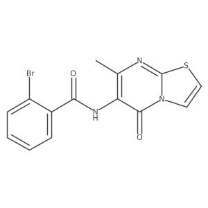 2-bromo-N-{7-methyl-5-oxo-5H-[1,3]thiazolo[3,2-a]pyrimidin-6-yl}benzamide结构式